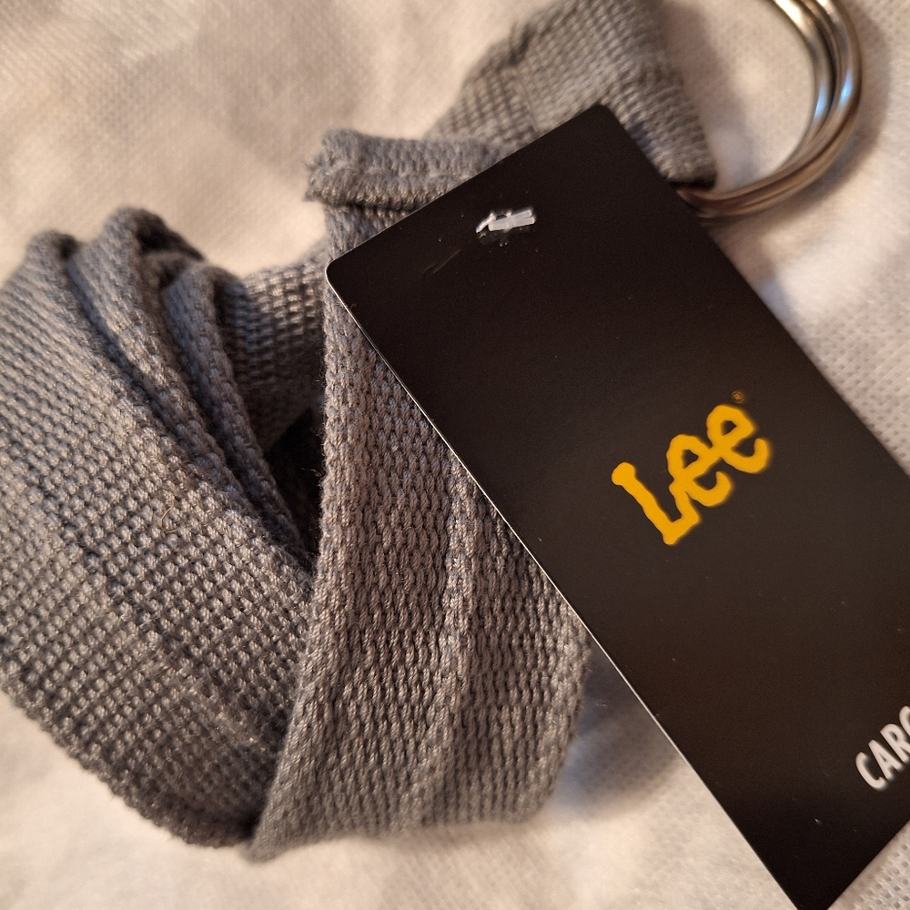 Lee belt Mens Solid Grey cargo new